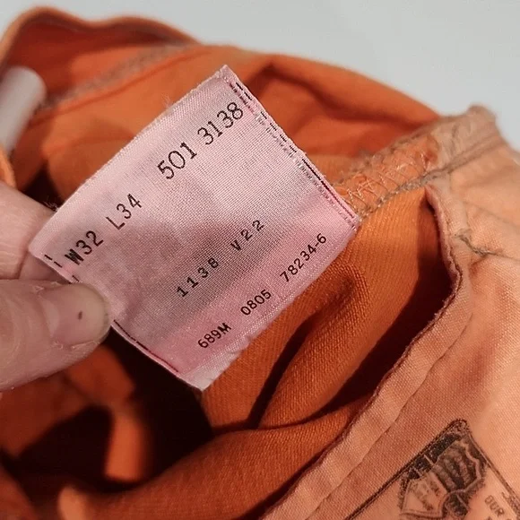 COPY - LEVI'S Vintage Orange 501 Jeans - Picture 14 of 14